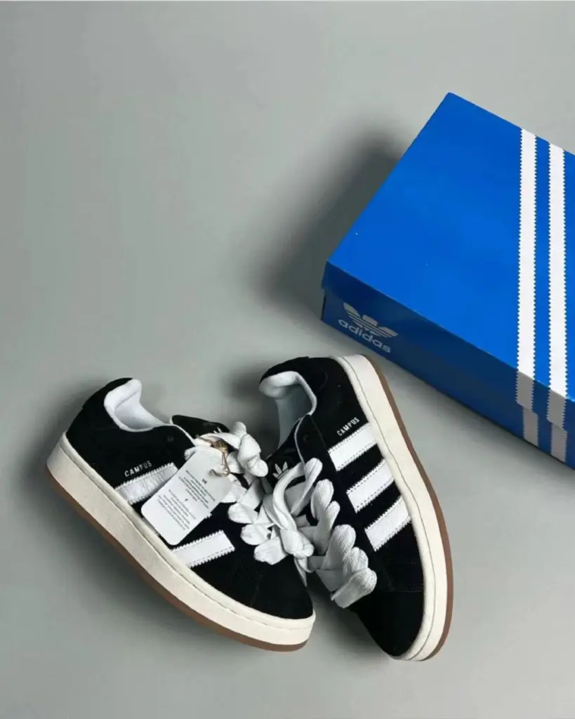 【限定SALE，定番人気】 CAMPUS 00S 25.5cm/adidas キャンパス00S アディダス スニーカー 黒 ブラック 白 中古 古着 メンズ ad6692