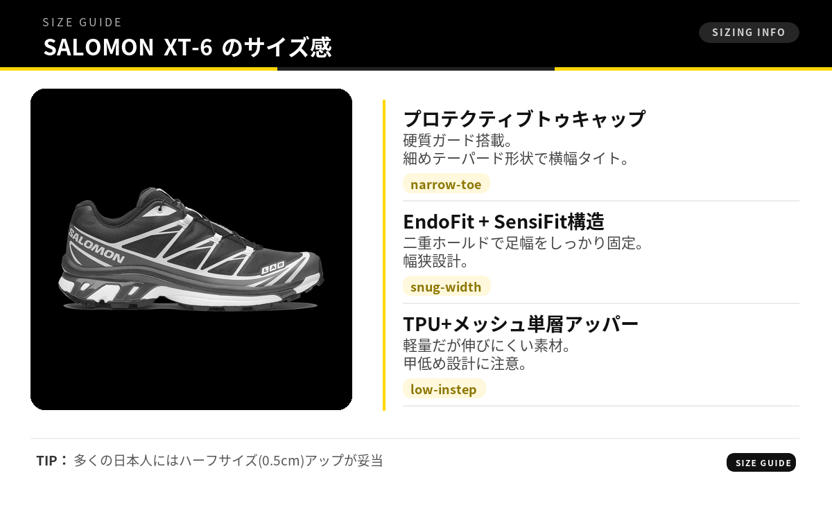 XT-6のインフォグラフィック