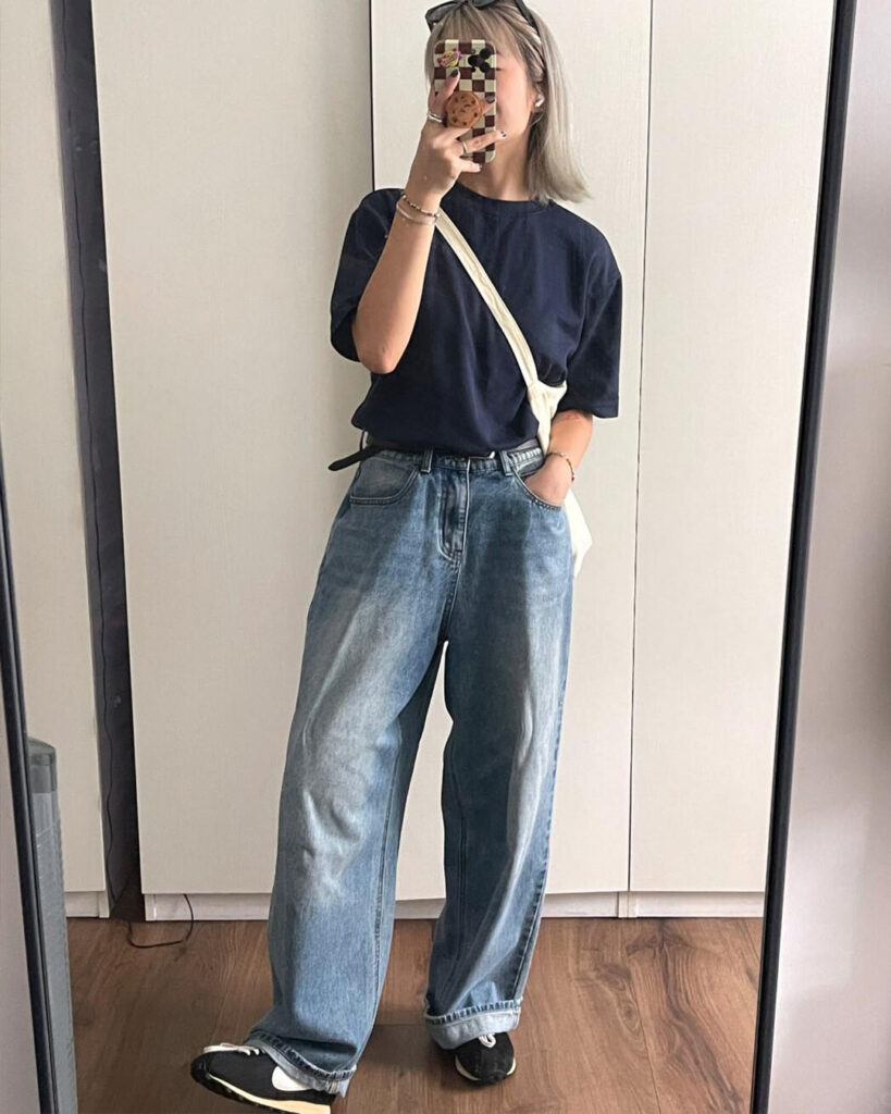 NIKEのLD-1000のレディースコーデ画像