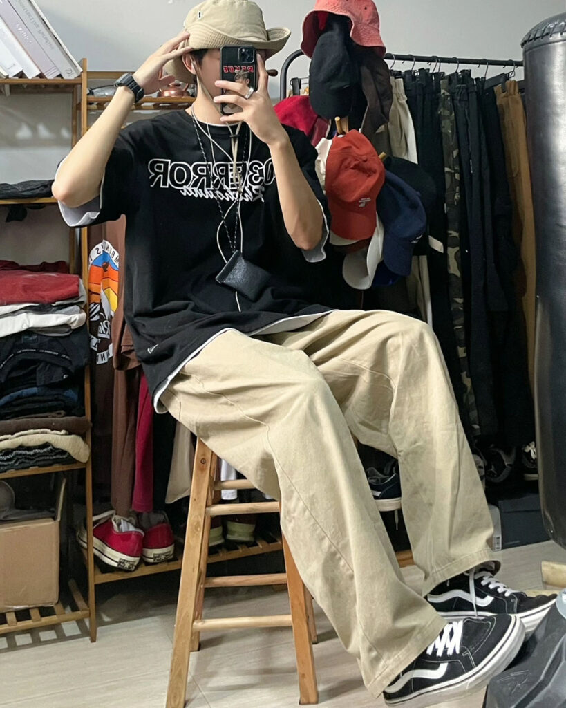 VANS スケートハイのメンズコーデ画像2